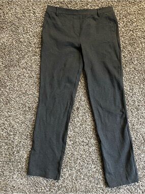 Quince Pants Women’s M Gray Ultra Stretch Ponte Straight Leg Pull On Work Casual